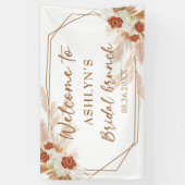 Boho Pampas Grass Elegant Bridal Brunch Backdrop Spandoek (Verticaal)