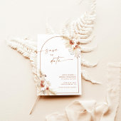 Boho Pampas Grass Enregistrer la date Invitation