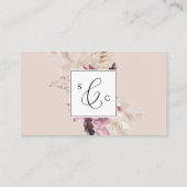 Boho Pampas Grass Flat Wedding Plaatskaartje (Achterkant)