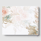 BOHO Pampas Grass Floral Sage Wedding Gastenboek (Achterkant)