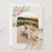 Boho Pampas Grass Floral Save The Date Kaart (Achterkant)