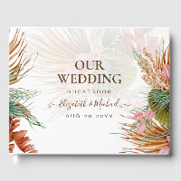 BOHO Pampas Grass Floral Tropical Wedding Guest Bo