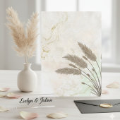 Boho Pampas Grass Floral Wedding Kaart