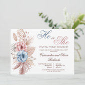 Boho Pampas Grass Geslacht onthullen Kaart (Staand voorkant)