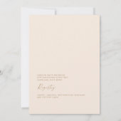 Boho Pampas Grass Gold Geometric Sage Bridal Kaart (Achterkant)