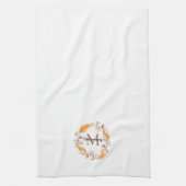 Boho Pampas Grass | Katoen borstMonogram Theedoek (Verticaal)