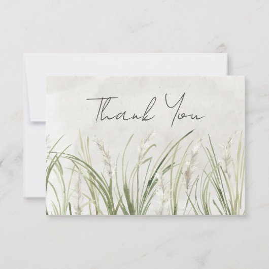 Boho Pampas Grass minima moderne Merci Mariage mod (Devant)