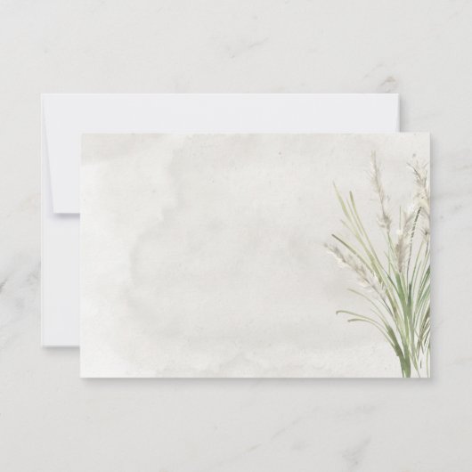 Boho Pampas Grass Minimale de réponse moderne (Dos)