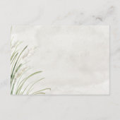Boho Pampas Grass Minimale Réception Moderne Carte (Dos)