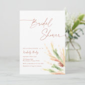 Boho Pampas Grass Minimalistisch Vrijgezellenfeest Kaart (Staand voorkant)