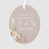 Boho Pampas Grass Neutrals Wedding Ornament (voorkant)