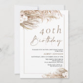 Boho Pampas Grass Orchards Lijst Birthday Kaart (Voorkant)