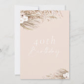 Boho Pampas Grass Orchards Lijst Birthday Kaart (Achterkant)