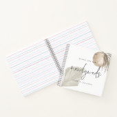 Boho Pampas Grass Pas getrouwd Weddenschap Notitieboek (Binnen)