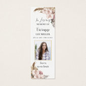 Boho Pampas Grass Photo funéraire Signet commémora (Devant)