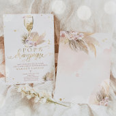 Boho Pampas Grass Pop het Vrijgezellenfeest Champa Kaart