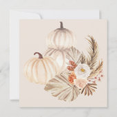 Boho Pampas Grass Pumpkin Bedankkaart (Achterkant)