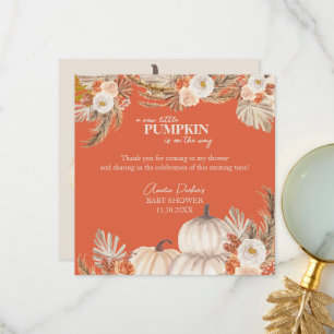 Boho Pampas Grass Pumpkin Bedankkaart