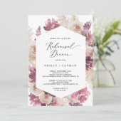 Boho Pampas Grass Rehearsal Dinner Kaart (Staand voorkant)