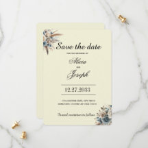 Boho Pampas Grass Save the Date