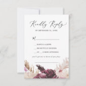 Boho Pampas Grass Song Request RSVP Card Kaartje (Voorkant)