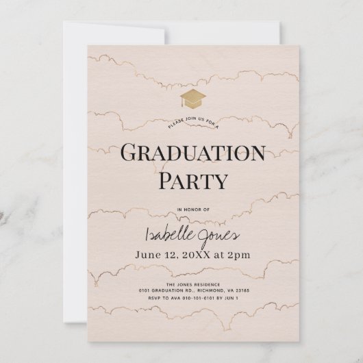 Boho Pampas Grass Terracotta Arch Photo Afstuderen Kaart (Achterkant)