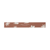 Boho Pampas Grass Terracotta Invitation Belly Band Uitnodigingen Wikkel (Vlak)