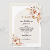 Boho Pampas Grass Terracotta - Uitnodiging (Voorkant / Achterkant)