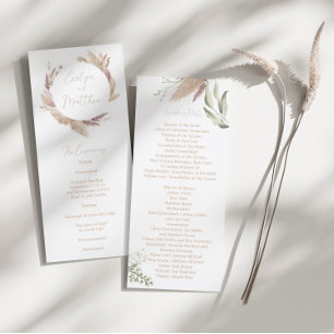 Boho Pampas Grass Trouwprogramma - Pampagrass