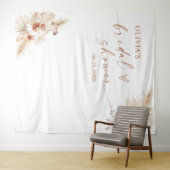 Boho Pampas Grass Vrijgezellenfeest Backdrop Wandkleed (In Situ (horizontaal))