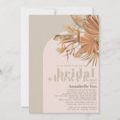 Boho Pampas Grass Vrijgezellenfeest per Mail Invit Kaart (Voorkant)