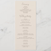 BOHO PAMPAS GRASS WATERCOLOR WEDDING PROGRAMME (Dos)