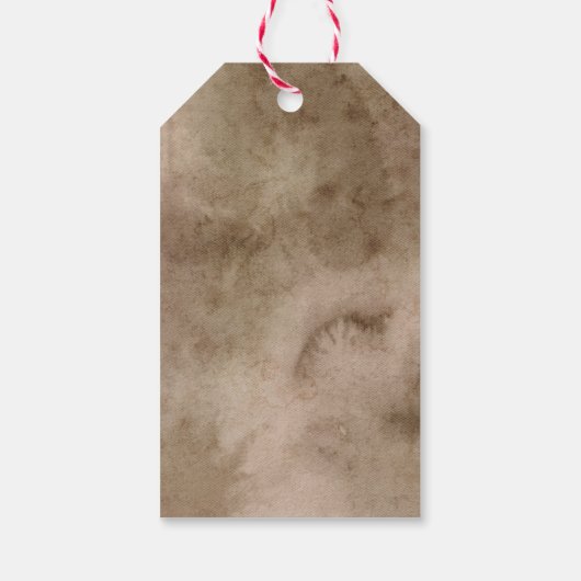 Boho Pampas Grass Waterverf Bruiloft Cadeaulabel (Achterkant)