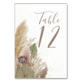 BOHO PAMPAS GRASS WATERVERF TABEL NUMMER KAART (Achterkant)