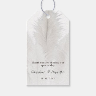 Boho Pampas Grass Wedding Favoriet Cadeaulabel