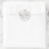 Boho Pampas Grass Wedding Favoriet Ronde Sticker (Tas)