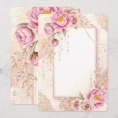 Boho Pampas Grass Wedding Invitation (Devant / Derrière)