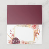 Boho Pampas Grass Wedding Place Kards (Buitenkant ongevouwen)