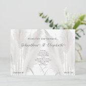 Boho Pampas Grass Wedding Programme Programma (Staand voorkant)