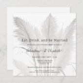 Boho Pampas Grass Wedding Rehearsal Dinner Kaart (Voorkant / Achterkant)