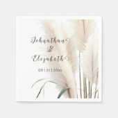 Boho Pampas Grass Wedding Servet (Voorkant)