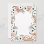Boho Pampas Grass White Blush Bloemen Palm Kaart (Achterkant)
