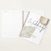 Boho Pampas Grasses Noms Date Wedding planner (Devant avec enveloppe)