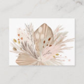 Boho pampas grast seksneutraal luidoperverkeer informatiekaartje (Achterkant)