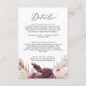 Boho Pampas Gris Détails Carte de boîtier (Devant)