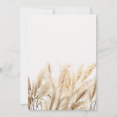 Boho pampas herbe adulte invitation anniversaire (Dos)