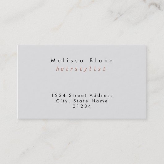 boho pampas herbe coiffeur carte de visite (Dos)