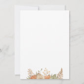 Boho pampas herbe douche nuptiale Invitation (Dos)