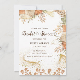 Boho pampas herbe douche nuptiale Invitation