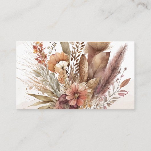 Boho pampas herbe écran douche carte boîtier (Dos)